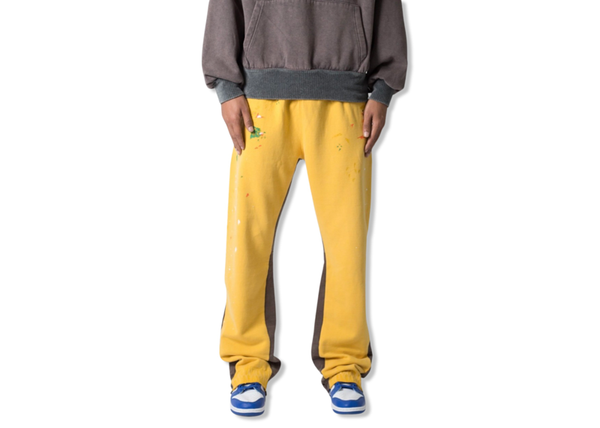 Contrast Bootcut Sweatpants (Yellow)