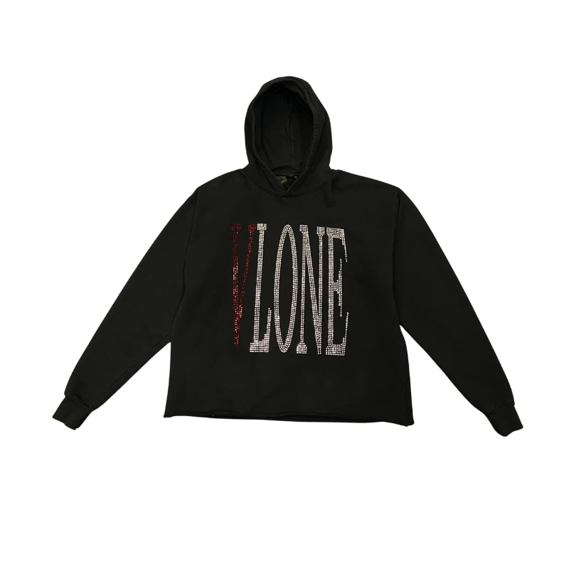 Vlone x Swavorski Rhinestone Hoodlie Black