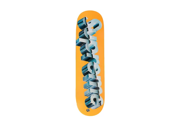Supreme Chrome Logo Skateboard Deck Orange