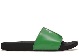 A Bathing Ape College Sandals Slide Green