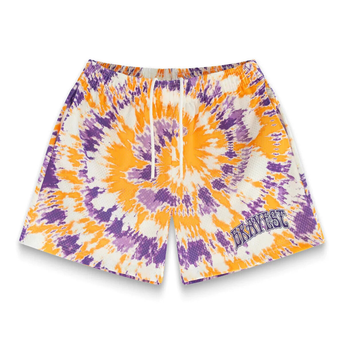 Bravest Studios Tie Dye Shorts Purple/Gold