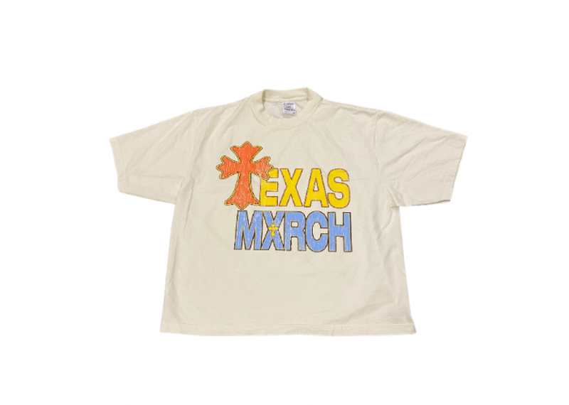 Texas Mxrch Cross Tee Cream
