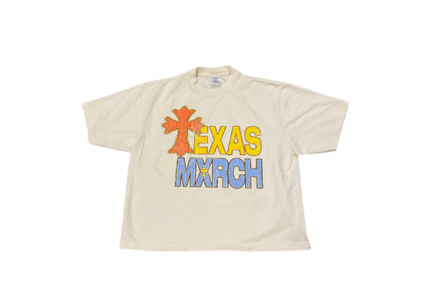 Texas Mxrch Cross Tee Cream