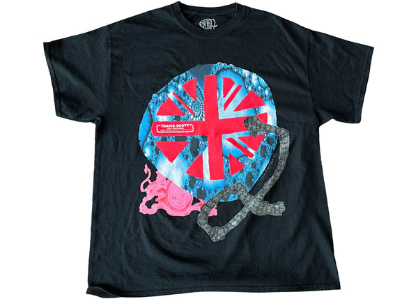 Travis Scott O2 Union jack T-shirt Black