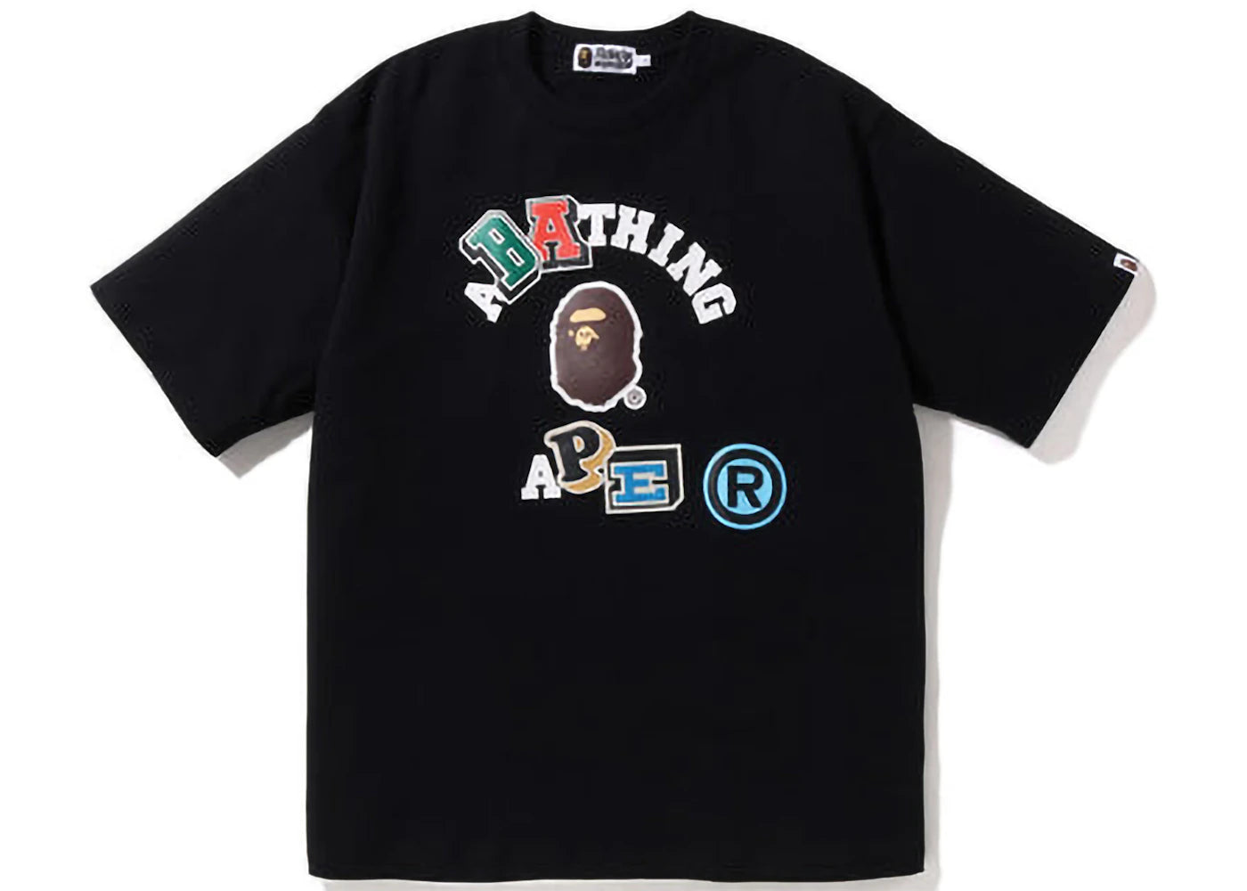 BAPE Multi Fonts Relaxed Fit Collage Heavy Weight Tee Black