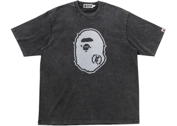 BAPE Garment Dye Ape Head Relaxed Fit Tee Black