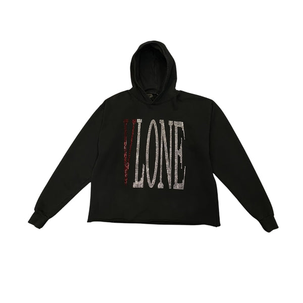 Vlone x Swavorski Rhinestone Hoodlie Black