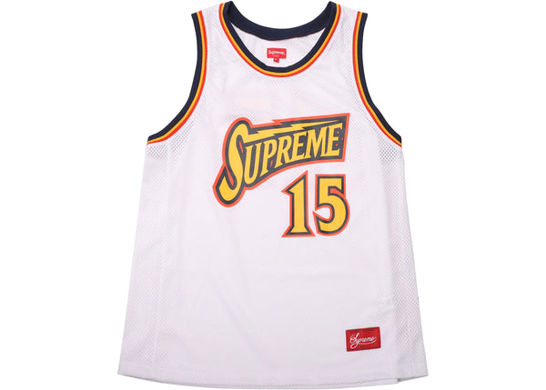 Supreme Bolt Basketball Jersey White