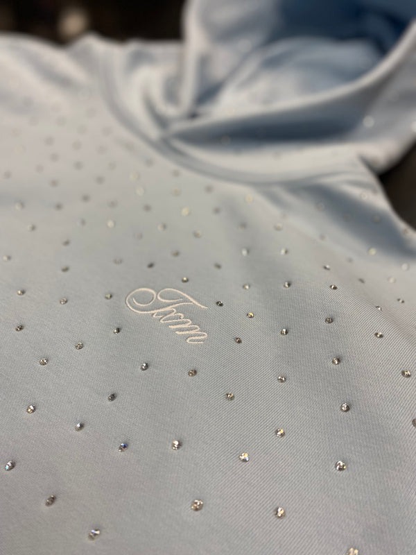 Texas Mxrch Rhinestone Hoodie Frost Blue