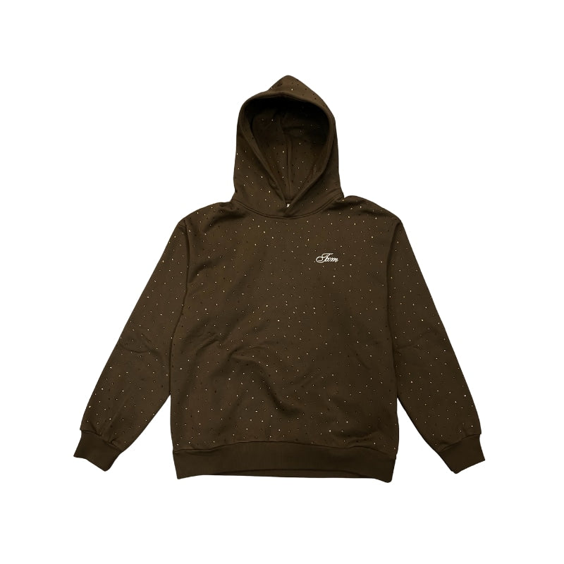 Texas Mxrch Rhinestone Hoodie Mocha