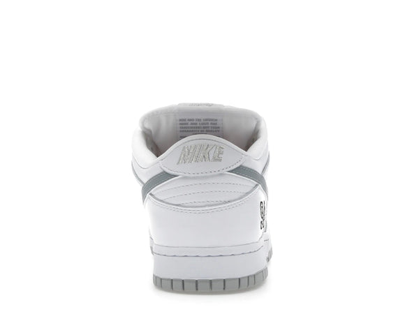 Nike SB Dunk Low Supreme 94 White Metallic Silver