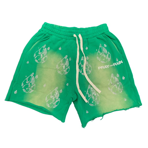 Pray For Rain Shorts Green