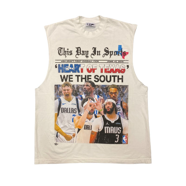 Texas Mxrch Sleeveless Cooper Flag Tee Cream